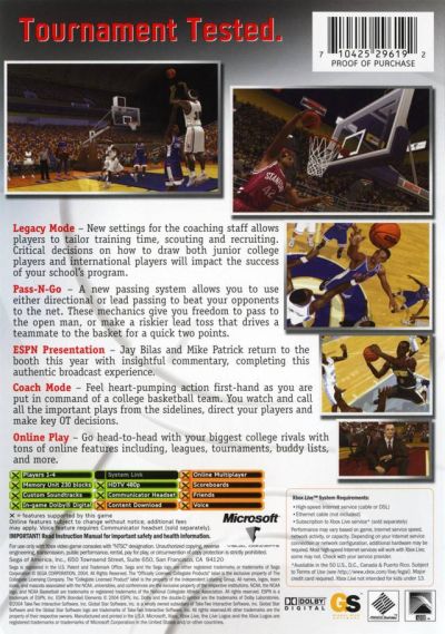 ESPN College Hoops 2K5 (USA)